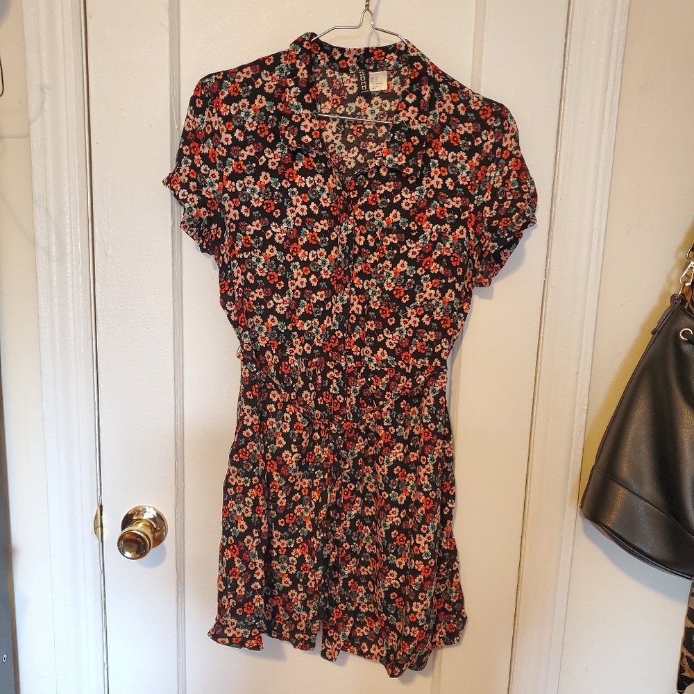 H&M Floral Tie Dress